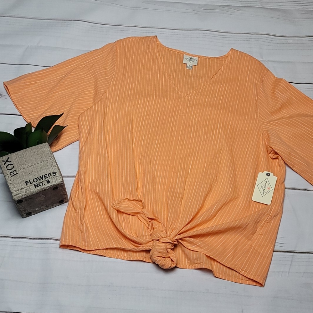 Orange striped top